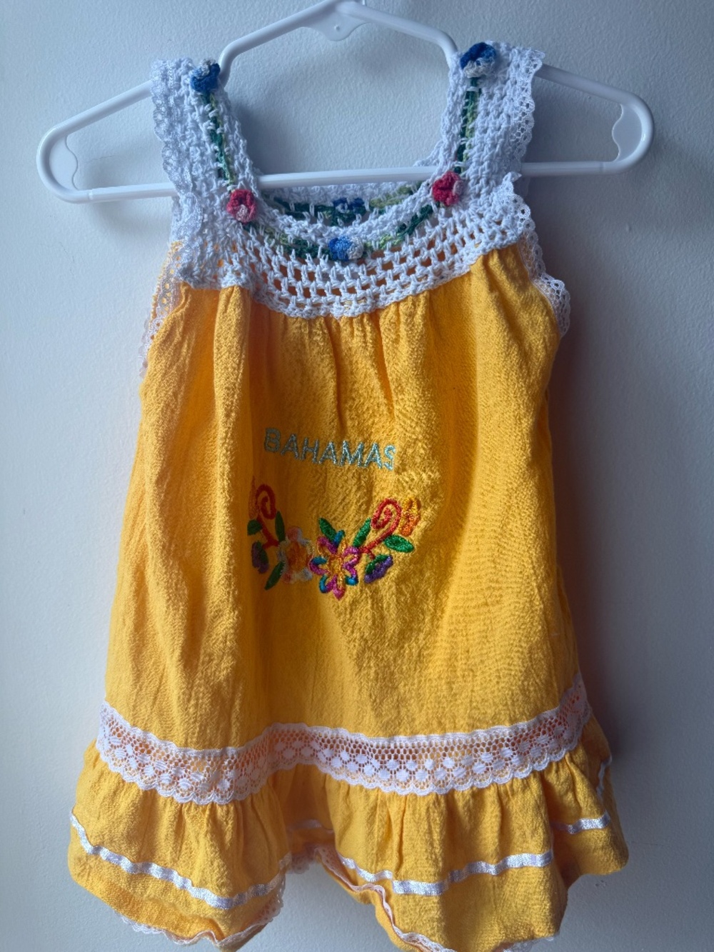Bahamas Toddler Embroidered and Knit Dress,  Size 2